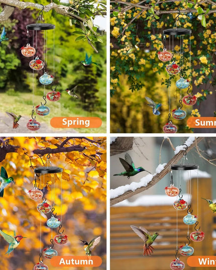 Shirem  Wind Chime Hummingbird Feeder - Libiyi