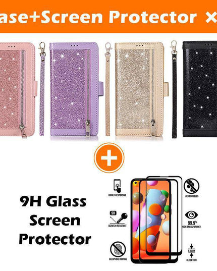 Bling Wallet Case with Wrist Strap for Samsung Note 20 Series - Libiyi