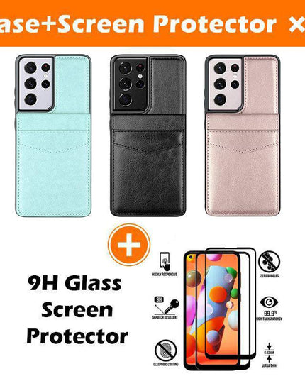 Dual Layer Lightweight Leather Wallet Case for Samsung Galaxy S21 Ultra - Libiyi