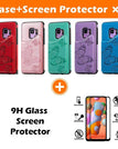 Red / For Samsung S9 / Case+2-Pack Screen Protectors