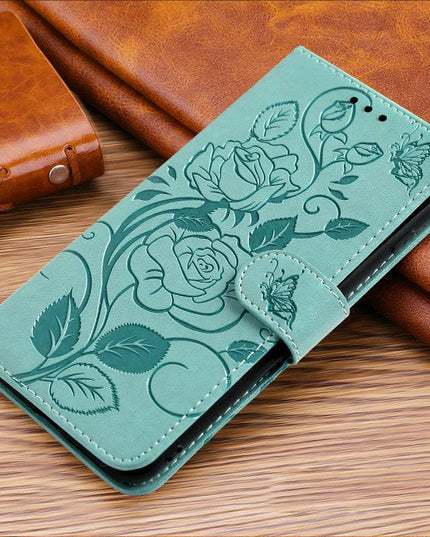3D Embossed Rose Wallet Case For Samsung A12 - Libiyi