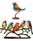 2x Libiyi Metal Birds